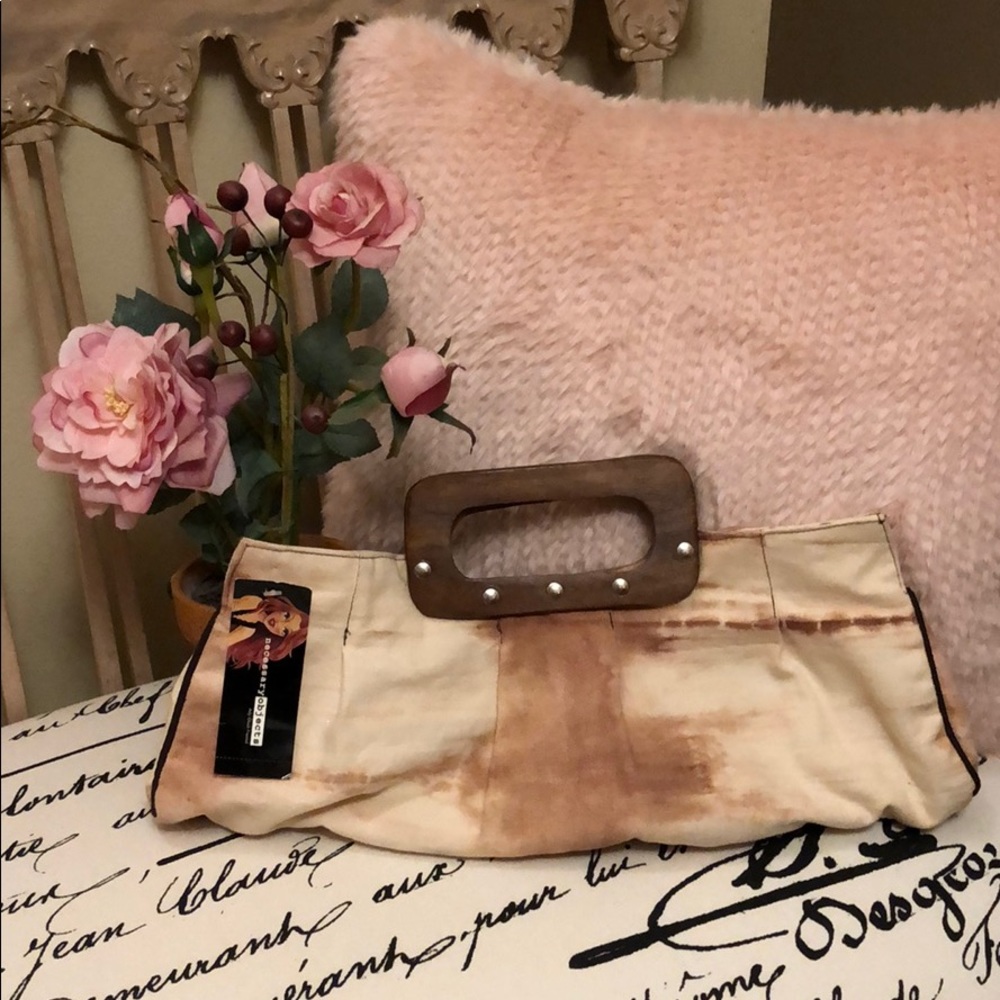 Necessary Objects Wood Handled Clutch